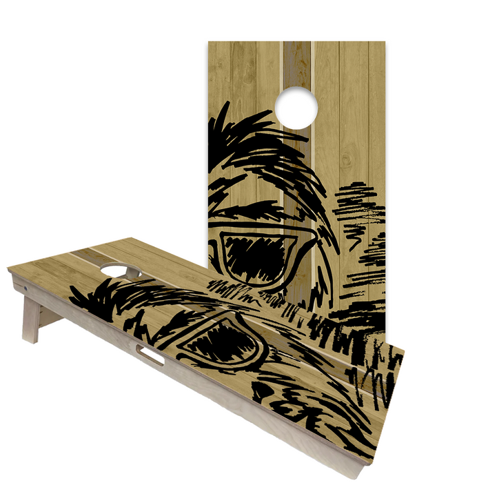 World Series of Cornhole Official 2' x 4' Professional Cornhole Board Runway 2402P - Sasquatch Sketch