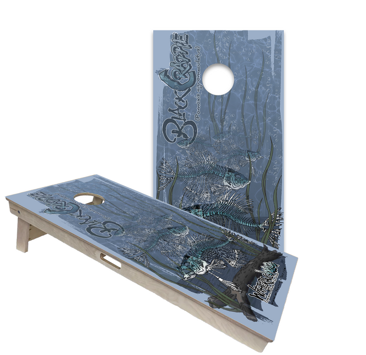 World Series of Cornhole Official 2' x 4' Professional Cornhole Board Runway 2402P - Withering Wilds Black Crappie