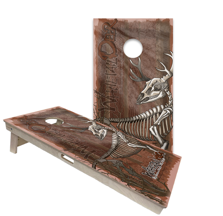 World Series of Cornhole Official 2' x 4' Professional Cornhole Board Runway 2402P - Withering Wilds Whitetail Deer