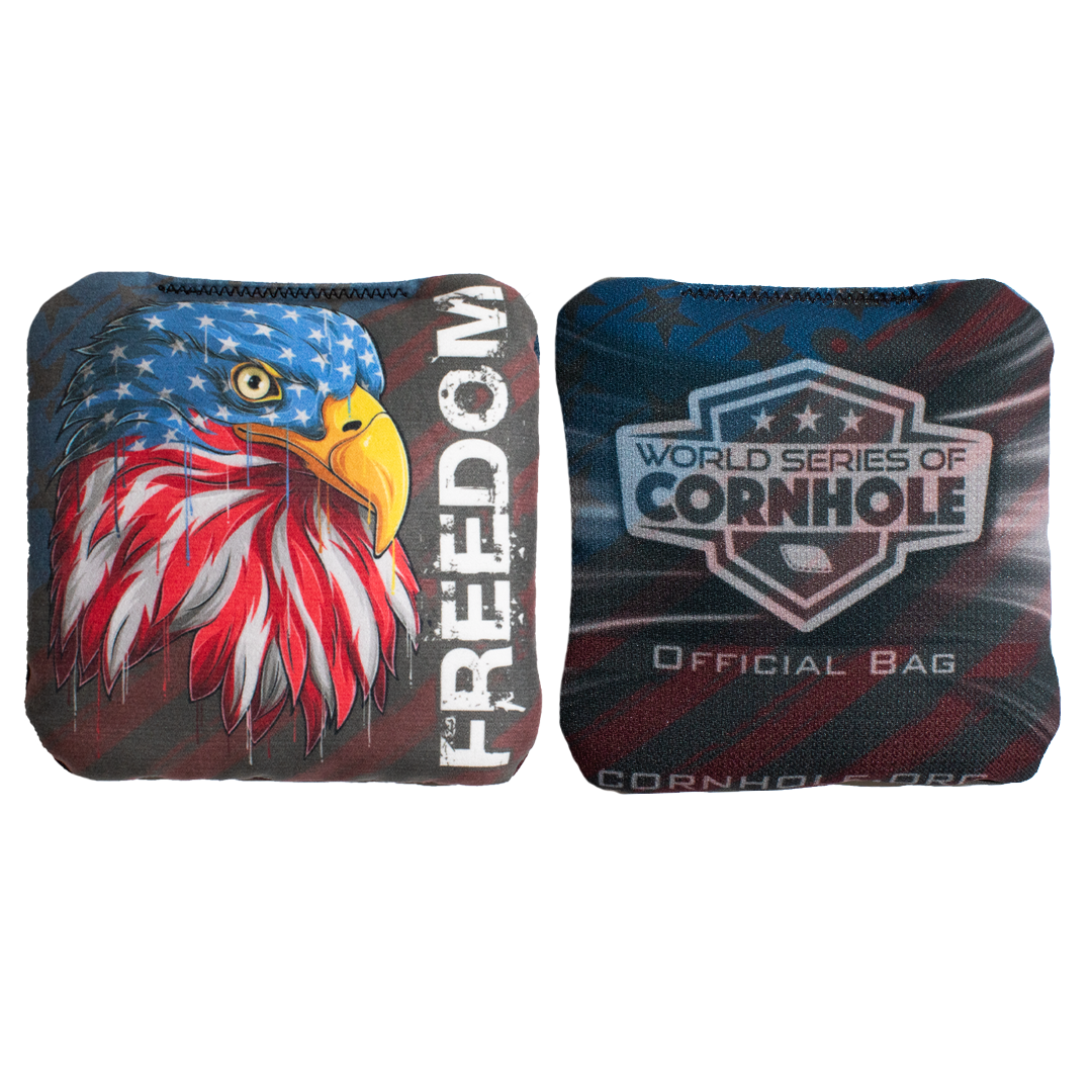 World Series of Cornhole 6-IN Professional Cornhole Bag Rapter - American Eagle Drip