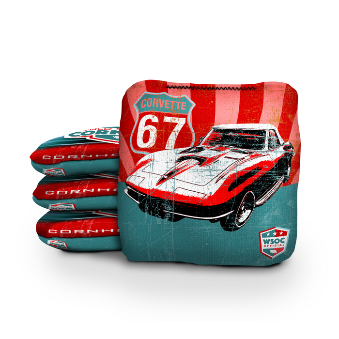 1967 Corvette Red - 6 Inch WSOC Official Pro Cornhole Bags