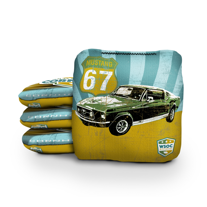 1967 Mustang Green - 6 Inch WSOC Official Pro Cornhole Bags