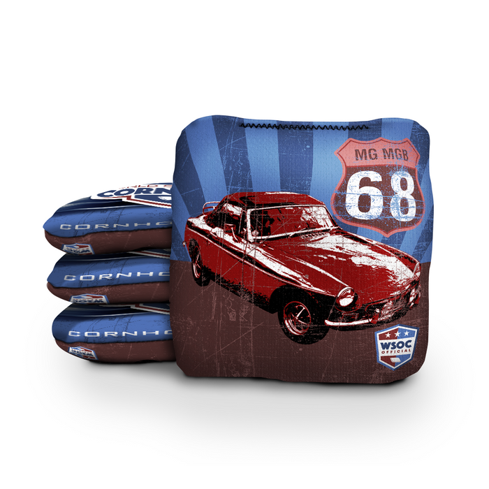 1968 MG MGB Purple - 6 Inch WSOC Official Pro Cornhole Bags