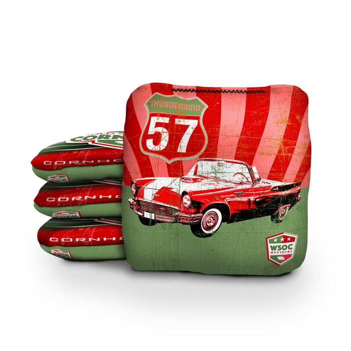 1957 Thunder Bird Red - 6 Inch WSOC Official Pro Cornhole Bags