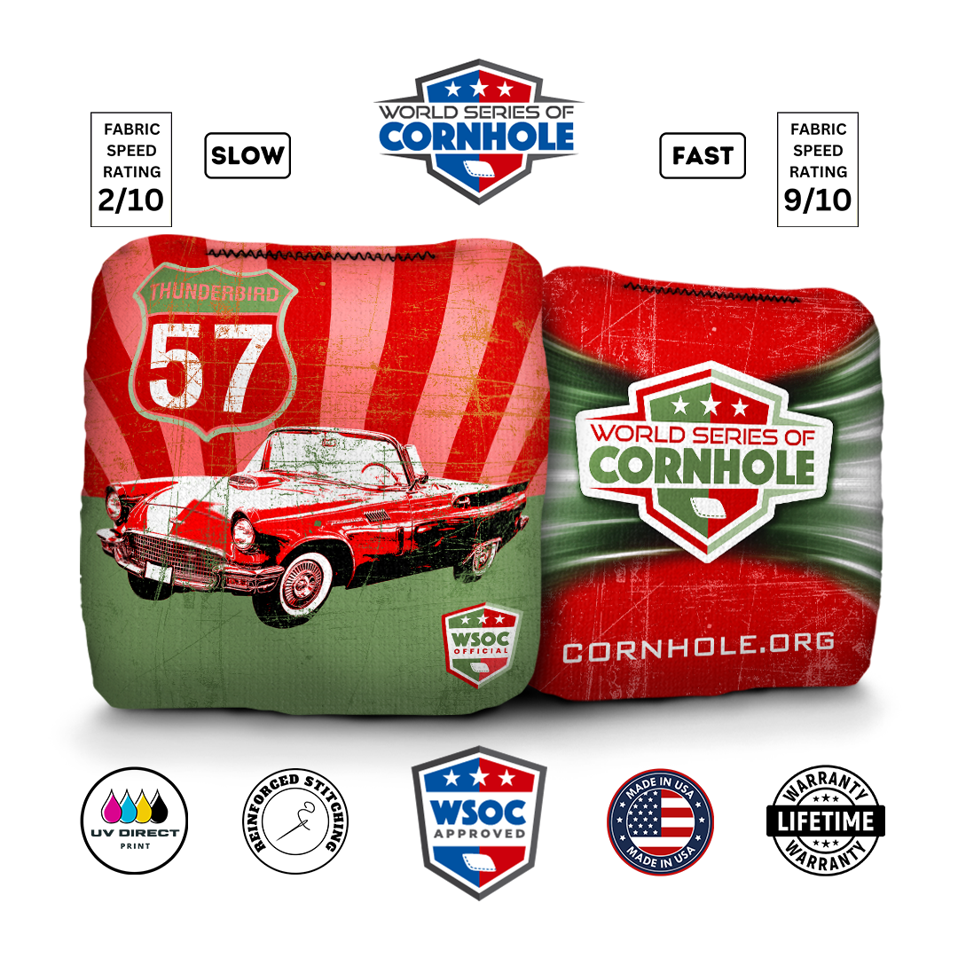 World Series of Cornhole 6-IN Professional Cornhole Bag Rapter - 57' T Bird Red