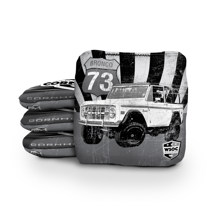 1973 Bronco Gray - 6 Inch WSOC Official Pro Cornhole Bags