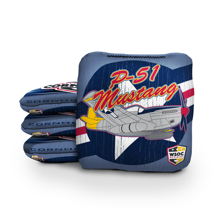 P-51 Mustang Blue - 6 Inch WSOC Official Pro Cornhole Bags