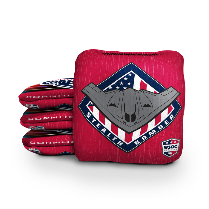 Stealth Bomber Red - 6 Inch WSOC Official Pro Cornhole Bags