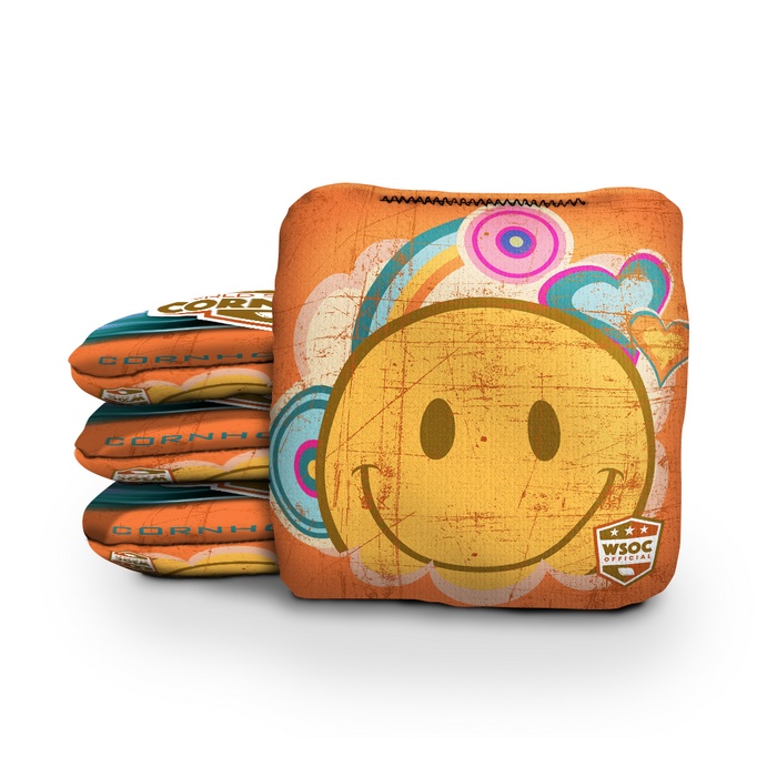 World Series of Cornhole 6-IN Professional Cornhole Bag Rapter - Hippy Love Orange