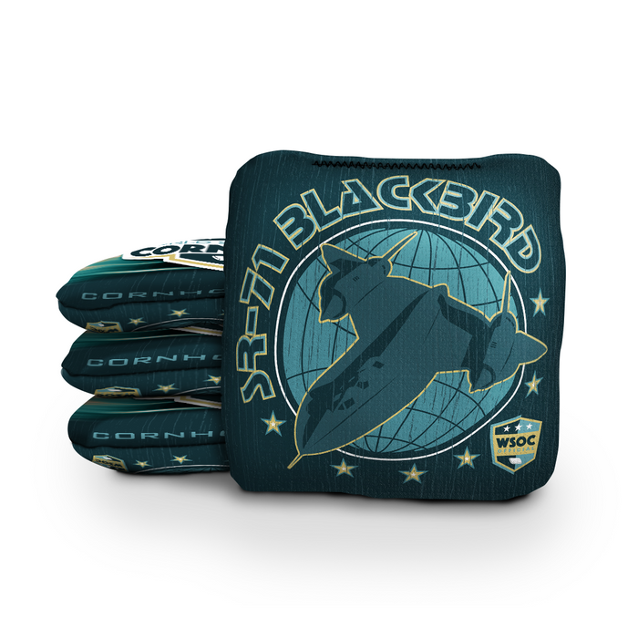 World Series of Cornhole Official 6-IN Professional Cornhole Bag Rapter - SR-71 Blackbird Dark Green