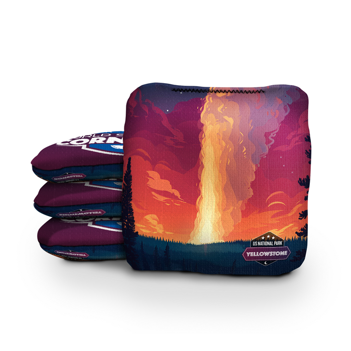 World Series of Cornhole 6-IN Professional Cornhole Bag Rapter - Yellowstone Old Faithful National Park