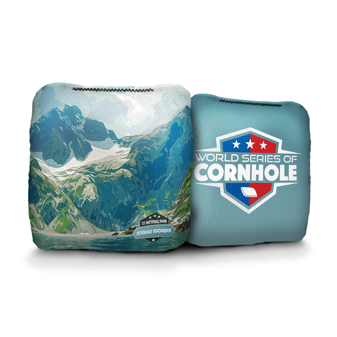 World Series of Cornhole 6-IN Professional Cornhole Bag Rapter - National Park - Kenai-Fjords