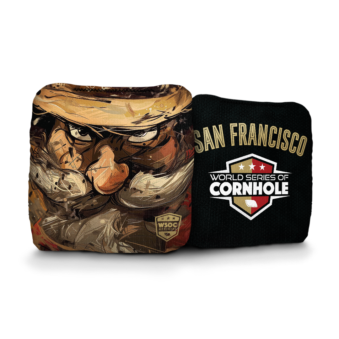 World Series of Cornhole Official 6-IN Professional Cornhole Bag Rapter - San Francisco