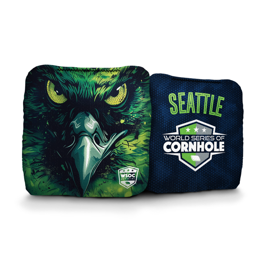 World Series of Cornhole Official 6-IN Professional Cornhole Bag Rapter - Seattle