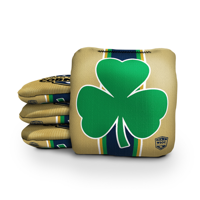 Notre Dame Fighting Irish Shamrocks - 6 Inch WSOC Official Pro Cornhole Bags