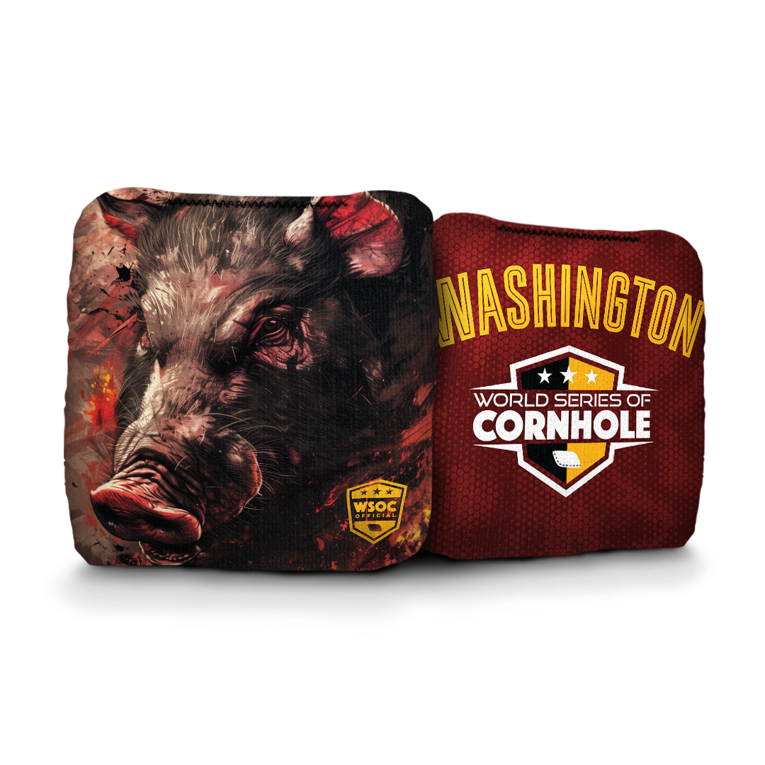 World Series of Cornhole Official 6-IN Professional Cornhole Bag Rapter - Washington