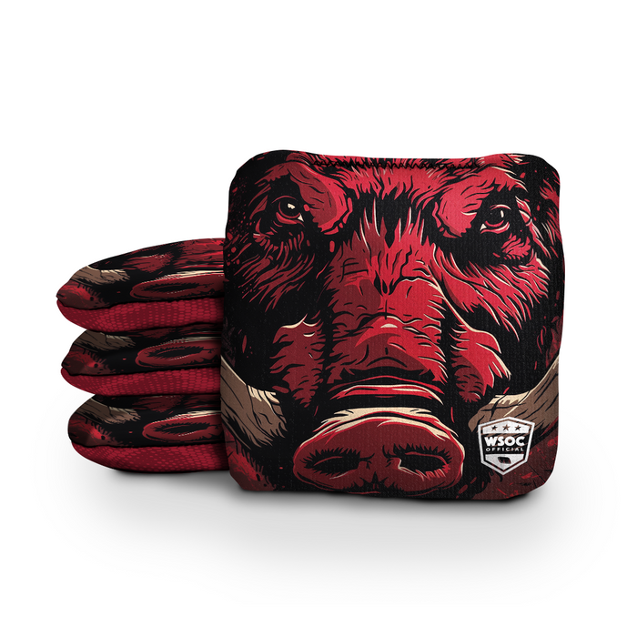 Arkansas Razorbacks - 6 Inch WSOC Official Pro Cornhole Bags