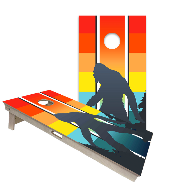 World Series of Cornhole Official 2' x 4' Professional Cornhole Board Runway 2402P - Retro Sasquatch