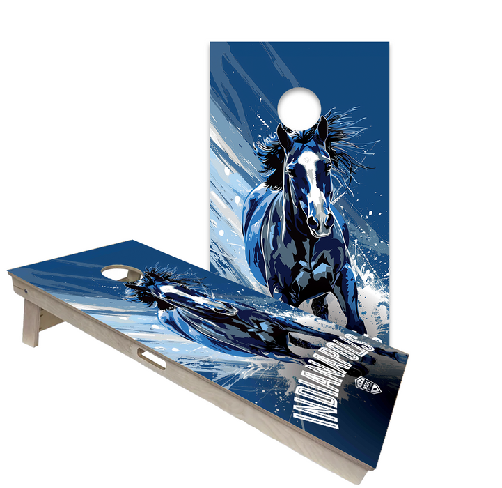 World Series of Cornhole Official 2' x 4' Professional Cornhole Board Runway 2402P - Indianapolis Colts