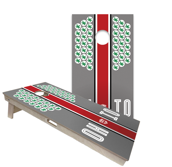 World Series of Cornhole Official 2' x 4' Professional Cornhole Board Runway 2402P - Ohio State Buckeyes