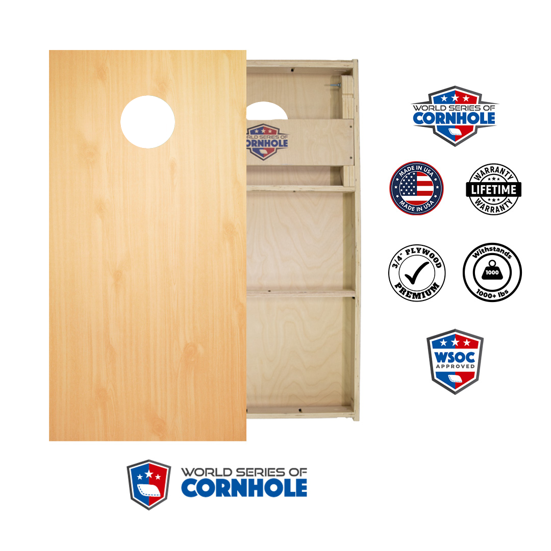 World Series of Cornhole Official 2' x 4' Professional Cornhole Board Runway 2402P - Wood Finish