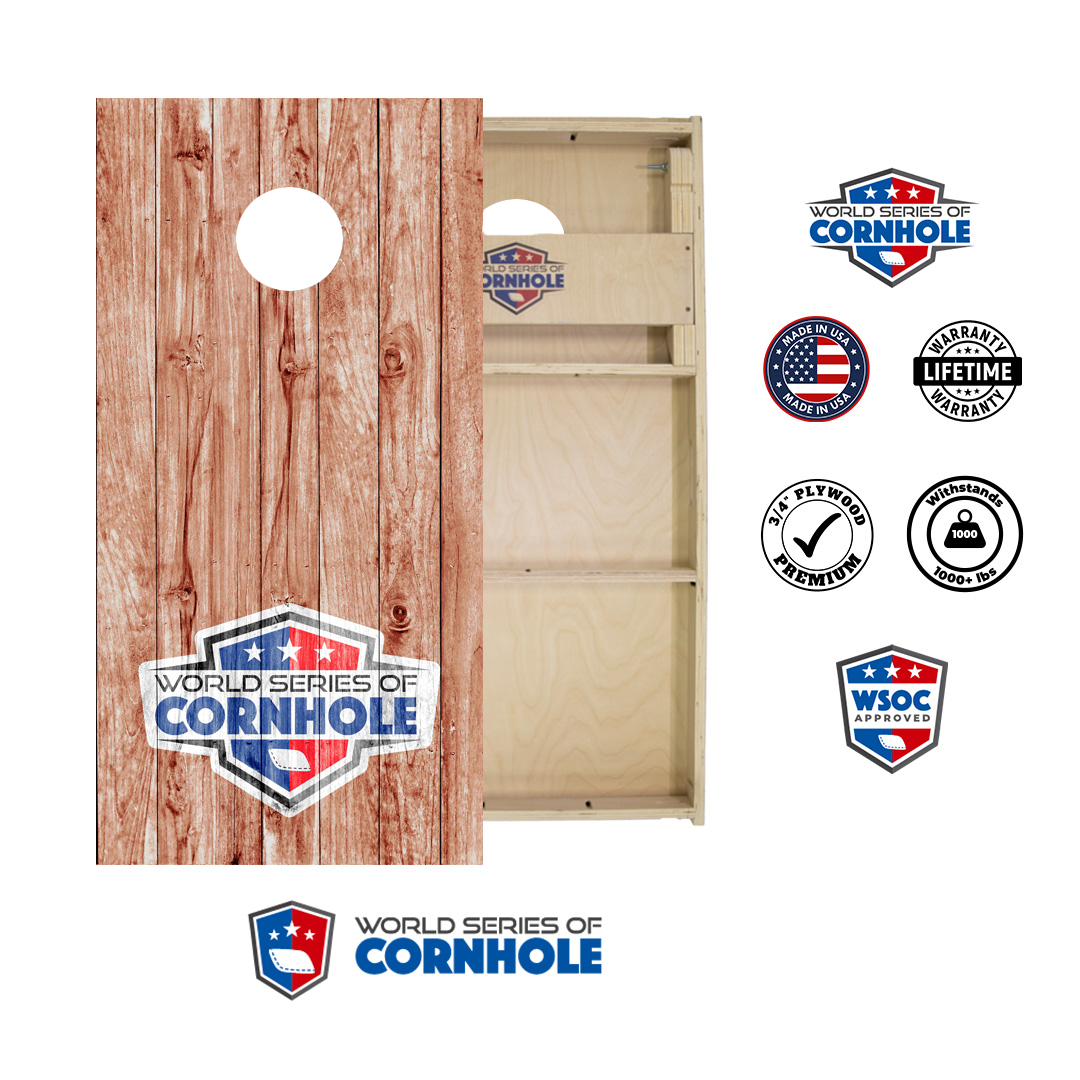 World Series of Cornhole Official 2' x 4' Professional Cornhole Board Runway 2402P - Wood Finish