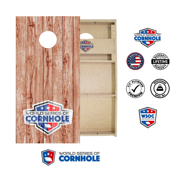 World Series of Cornhole Official 2' x 4' Professional Cornhole Board Runway 2402P - Wood Finish