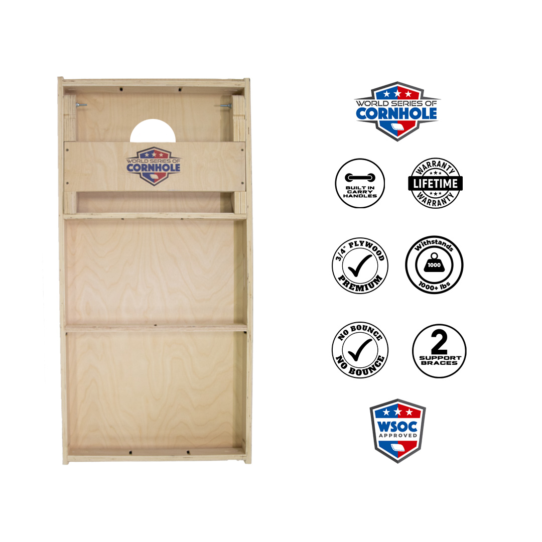 World Series of Cornhole Official 2' x 4' Professional Cornhole Board Runway 2402P - Wood Finish