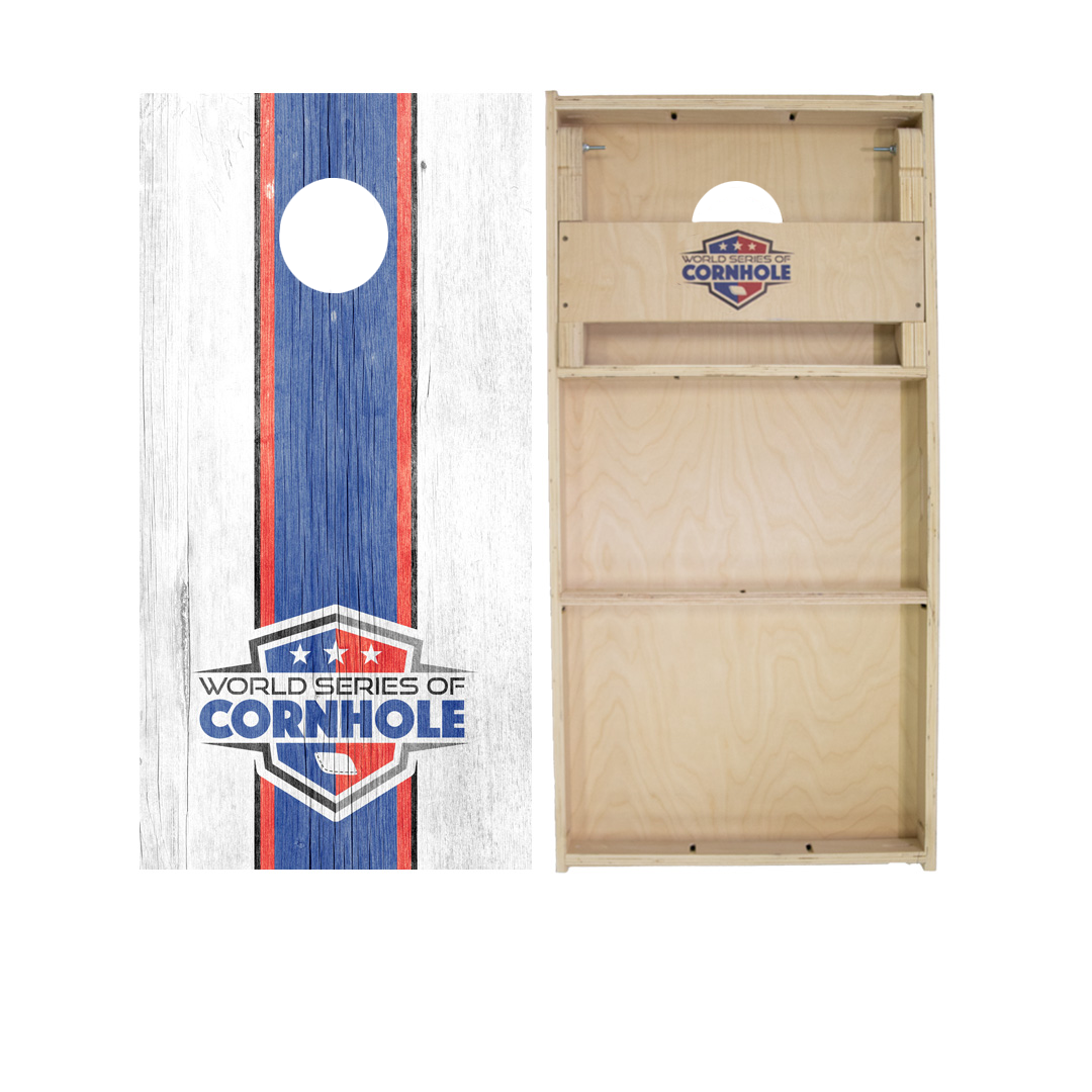 World Series of Cornhole Official 2' x 4' Professional Cornhole Board Runway 2402P - WSOC Stripes