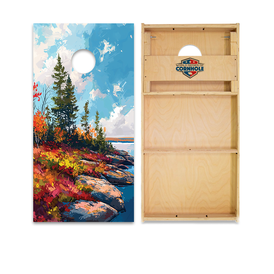 World Series of Cornhole Official 2' x 4' Professional Cornhole Board Runway 2402P - National Park - Acadia