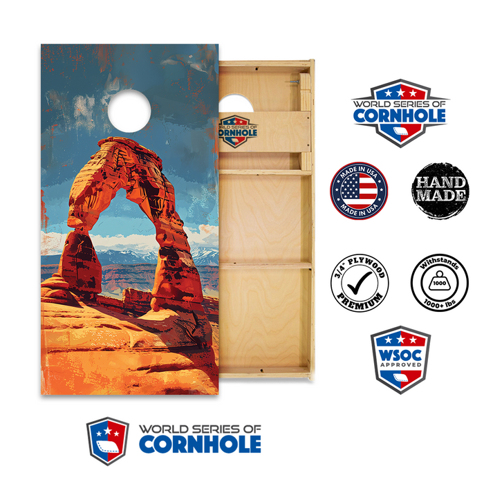 World Series of Cornhole Official 2' x 4' Professional Cornhole Board Runway 2402P - Arches National Park