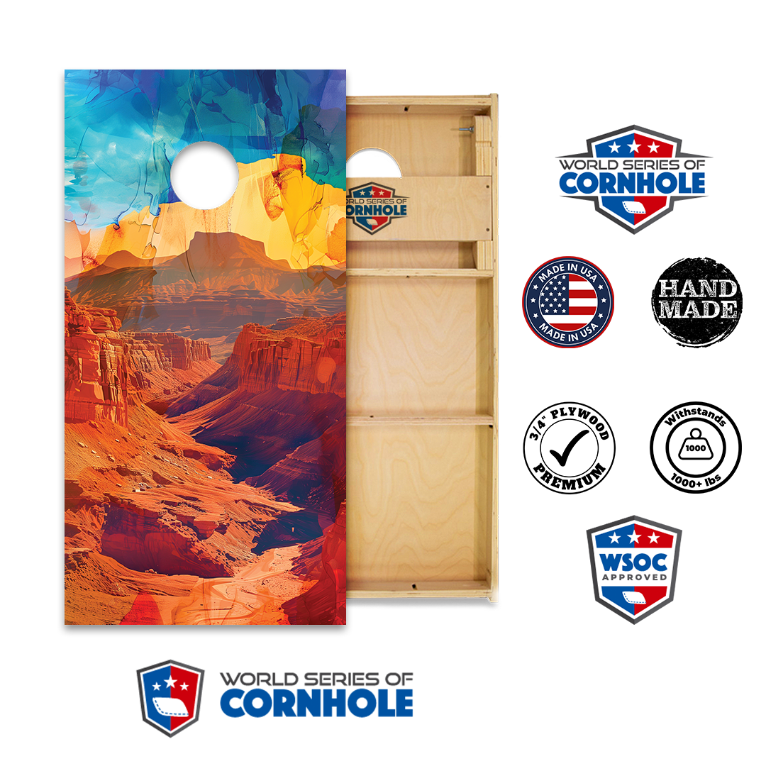 World Series of Cornhole Official 2' x 4' Professional Cornhole Board Runway 2402P - National Park - Capitol Reef