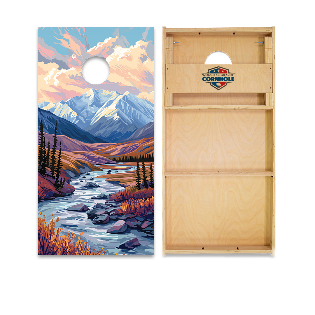 World Series of Cornhole Official 2' x 4' Professional Cornhole Board Runway 2402P - National Park - Denali