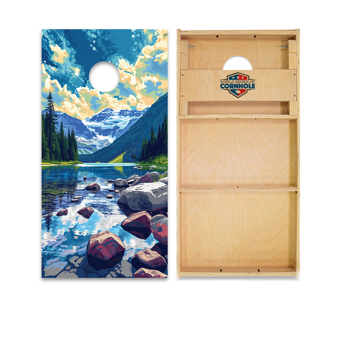 World Series of Cornhole Official 2' x 4' Professional Cornhole Board Runway 2402P - Glacier National Park