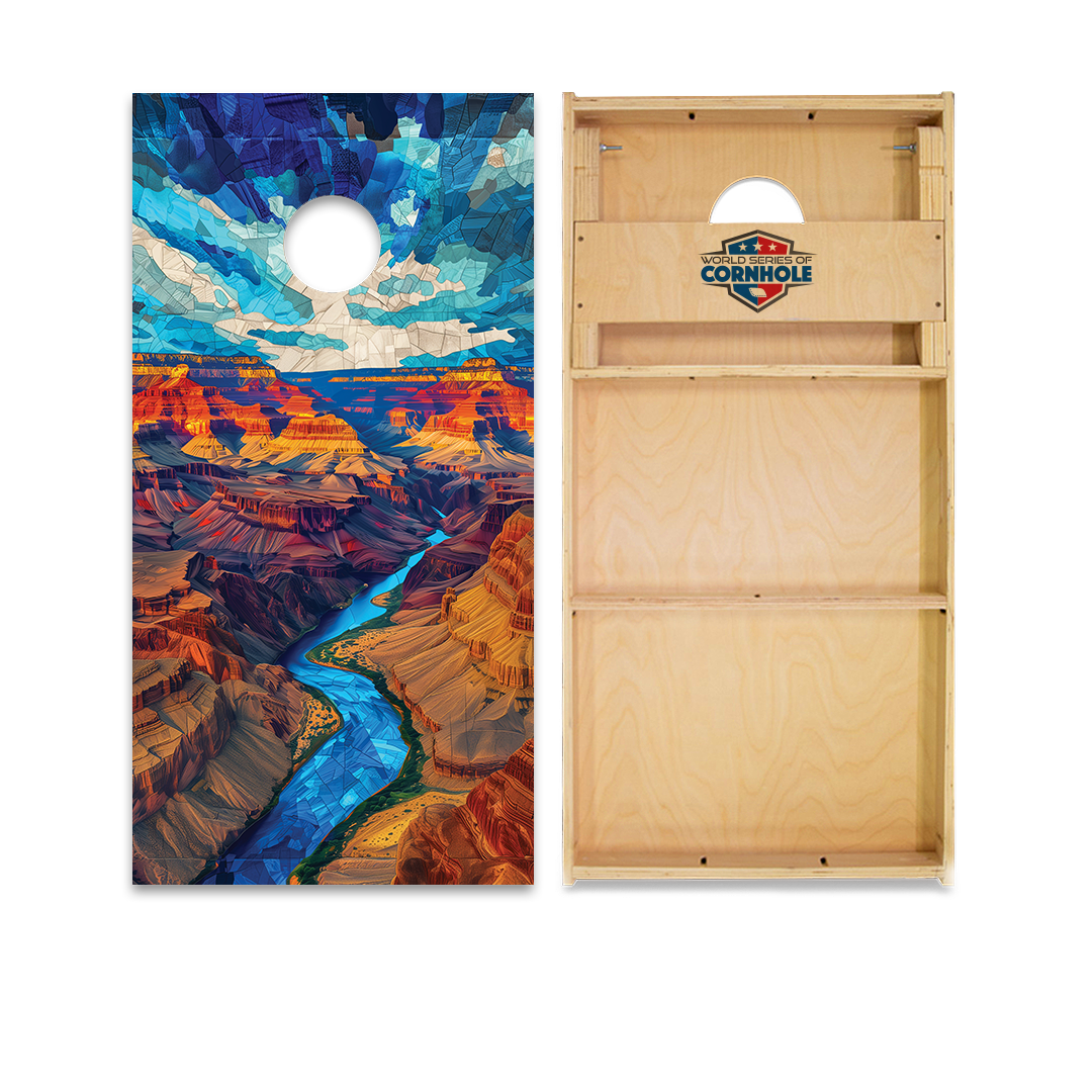 World Series of Cornhole Official 2' x 4' Professional Cornhole Board Runway 2402P - National Park - Grand Canyon