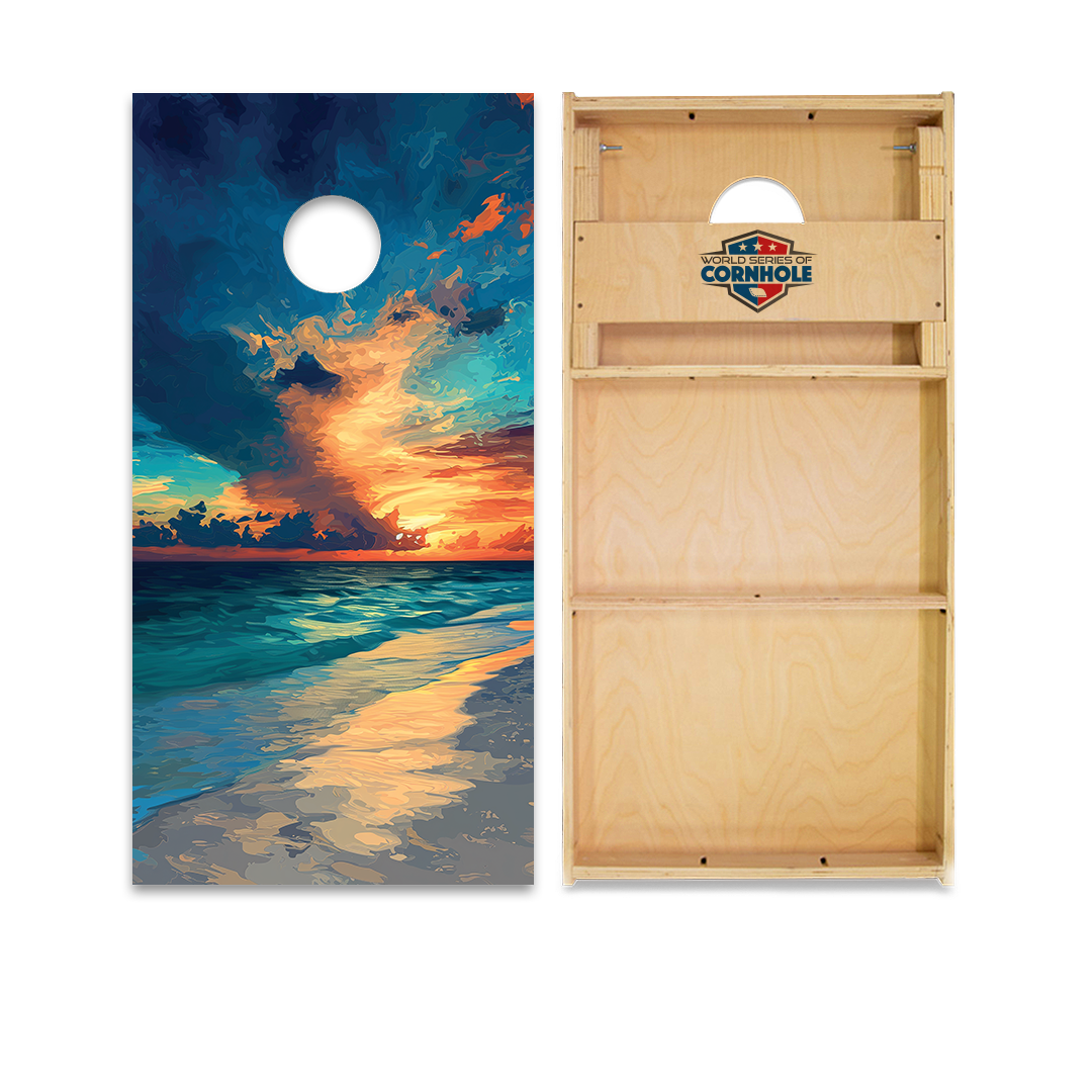 World Series of Cornhole Official 2' x 4' Professional Cornhole Board Runway 2402P - National Park - Gulf Shores