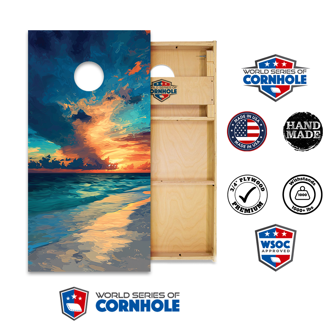 World Series of Cornhole Official 2' x 4' Professional Cornhole Board Runway 2402P - National Park - Gulf Shores