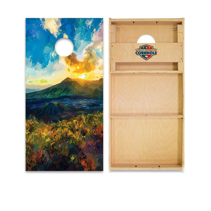 World Series of Cornhole Official 2' x 4' Professional Cornhole Board Runway 2402P - Hawaii Volcanoes National Park