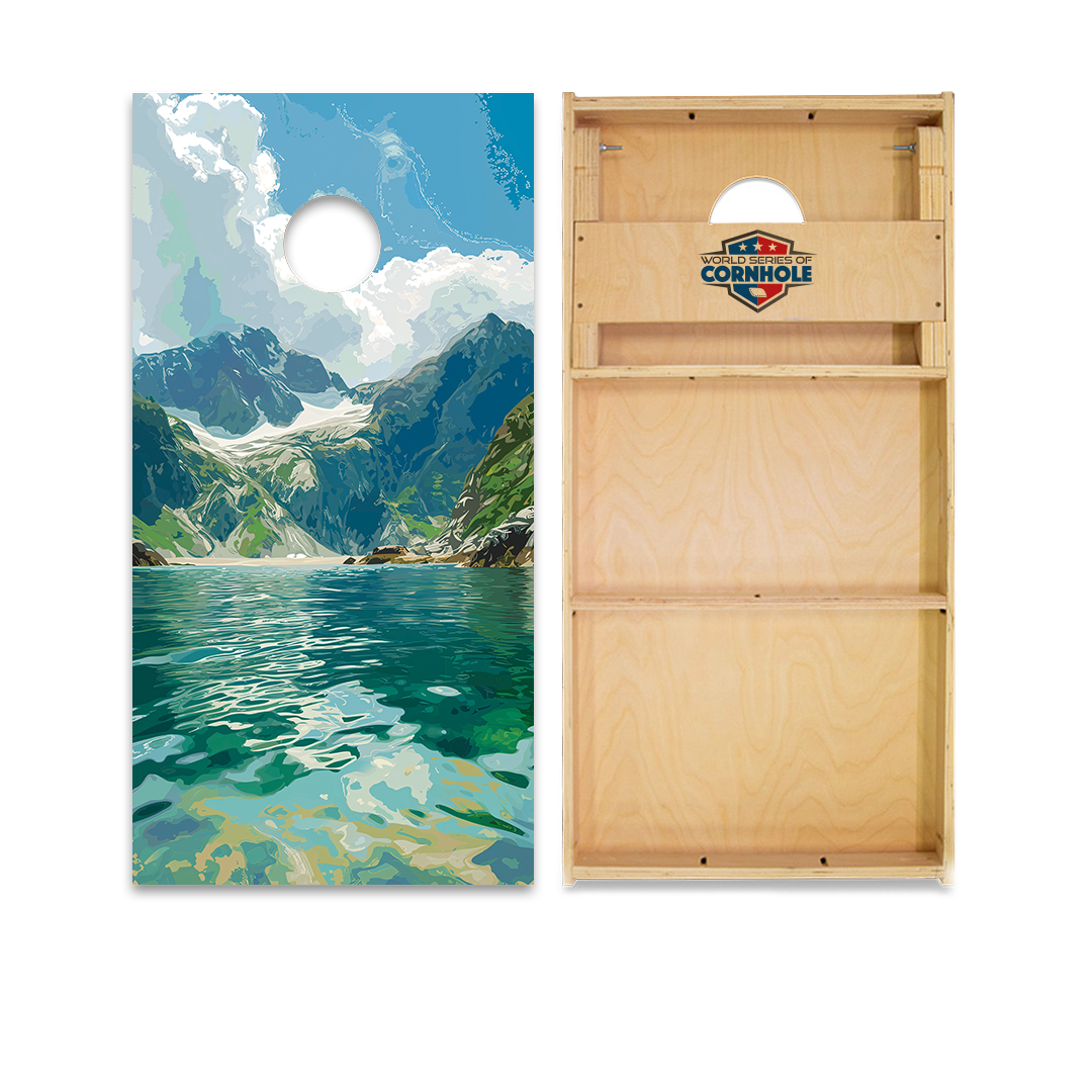 World Series of Cornhole Official 2' x 4' Professional Cornhole Board Runway 2402P - National Park - Kenai Fjords