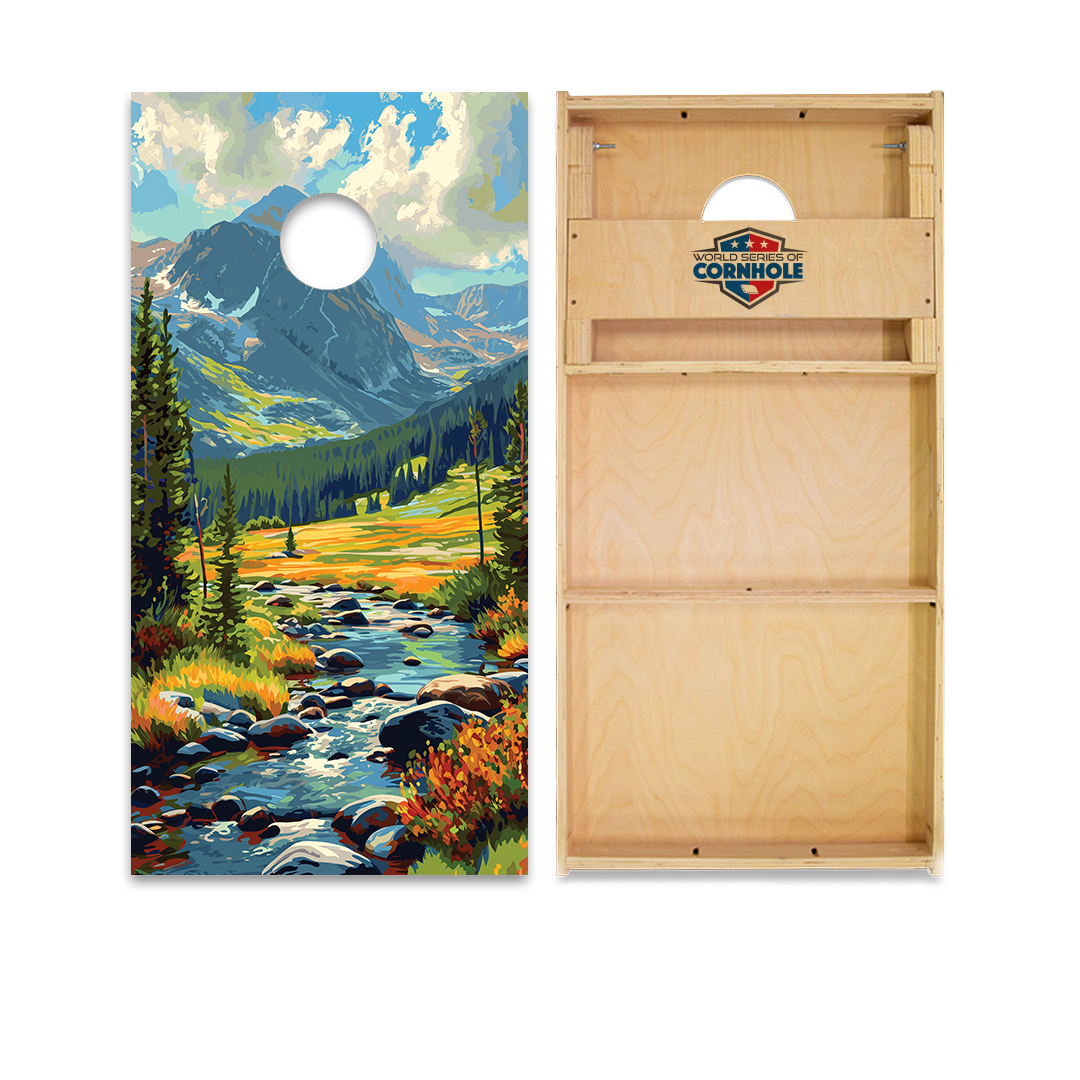 World Series of Cornhole Official 2' x 4' Professional Cornhole Board Runway 2402P - National Park -  Rocky Mountain