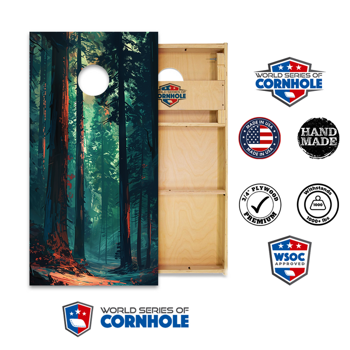 World Series of Cornhole Official 2' x 4' Professional Cornhole Board Runway 2402P - Sequoia National Park