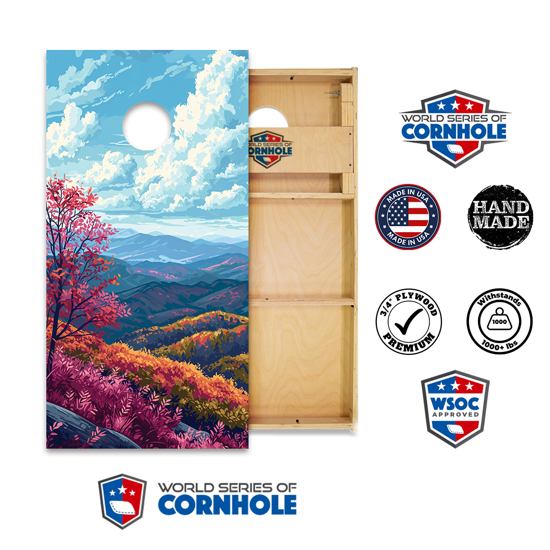 World Series of Cornhole Official 2' x 4' Professional Cornhole Board Runway 2402P - National Park - Shenandoah