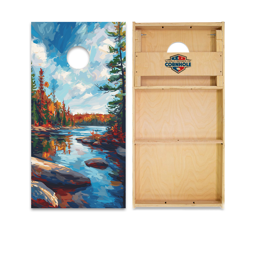 World Series of Cornhole Official 2' x 4' Professional Cornhole Board Runway 2402P - National Park - Voyageurs