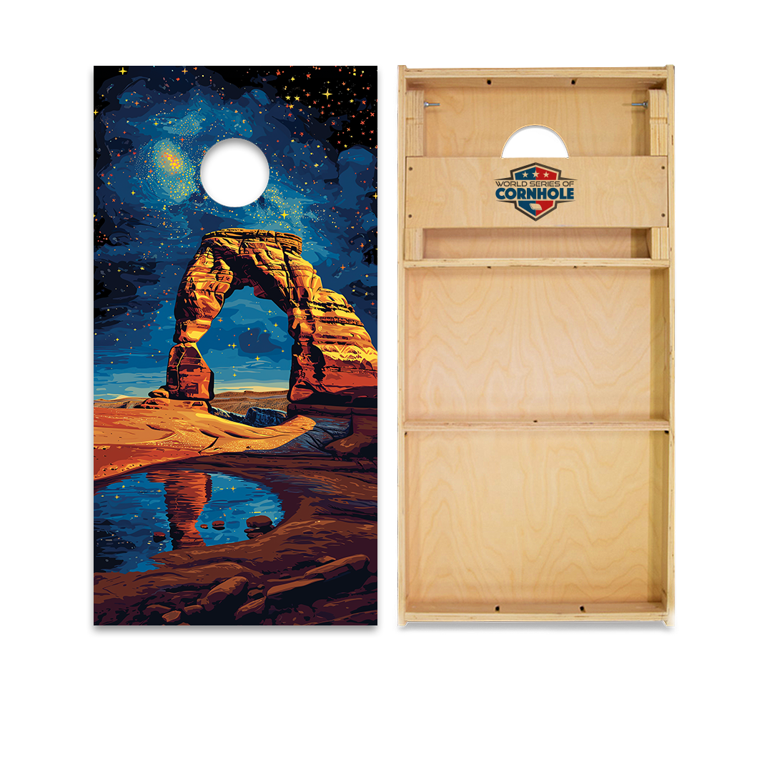 World Series of Cornhole Official 2' x 4' Professional Cornhole Board Runway 2402P - National Park - Arches