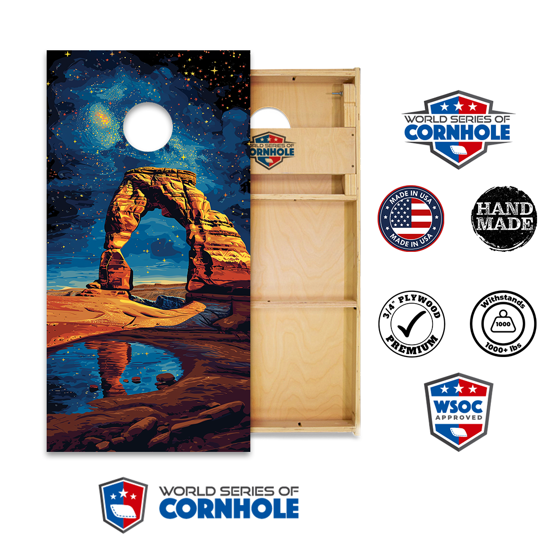 World Series of Cornhole Official 2' x 4' Professional Cornhole Board Runway 2402P - National Park - Arches