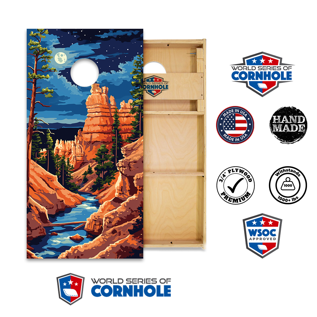 World Series of Cornhole Official 2' x 4' Professional Cornhole Board Runway 2402P - National Park -  Bryce Canyon