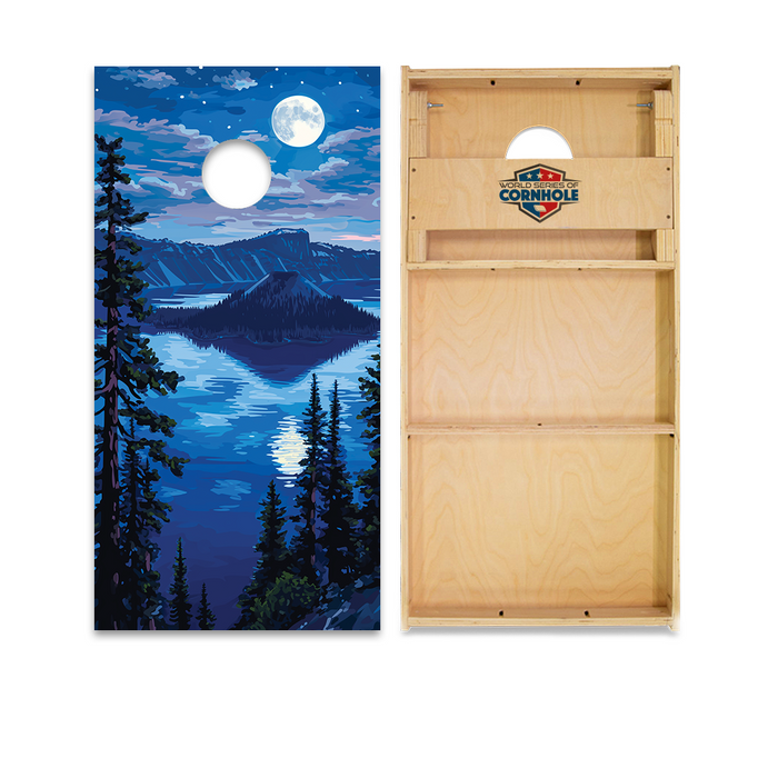 World Series of Cornhole Official 2' x 4' Professional Cornhole Board Runway 2402P - Crater Lake National Park