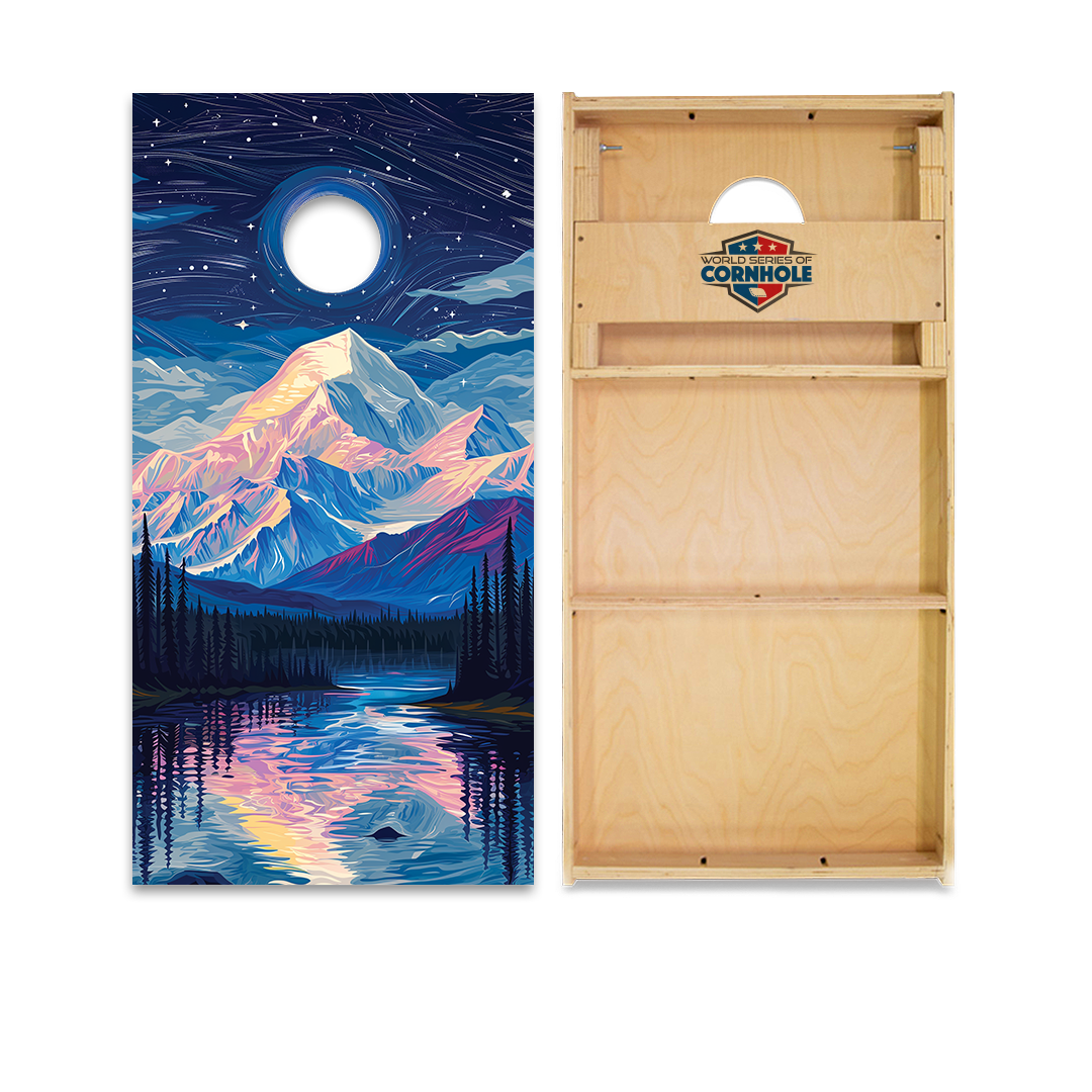 World Series of Cornhole Official 2' x 4' Professional Cornhole Board Runway 2402P - National Park - Denali