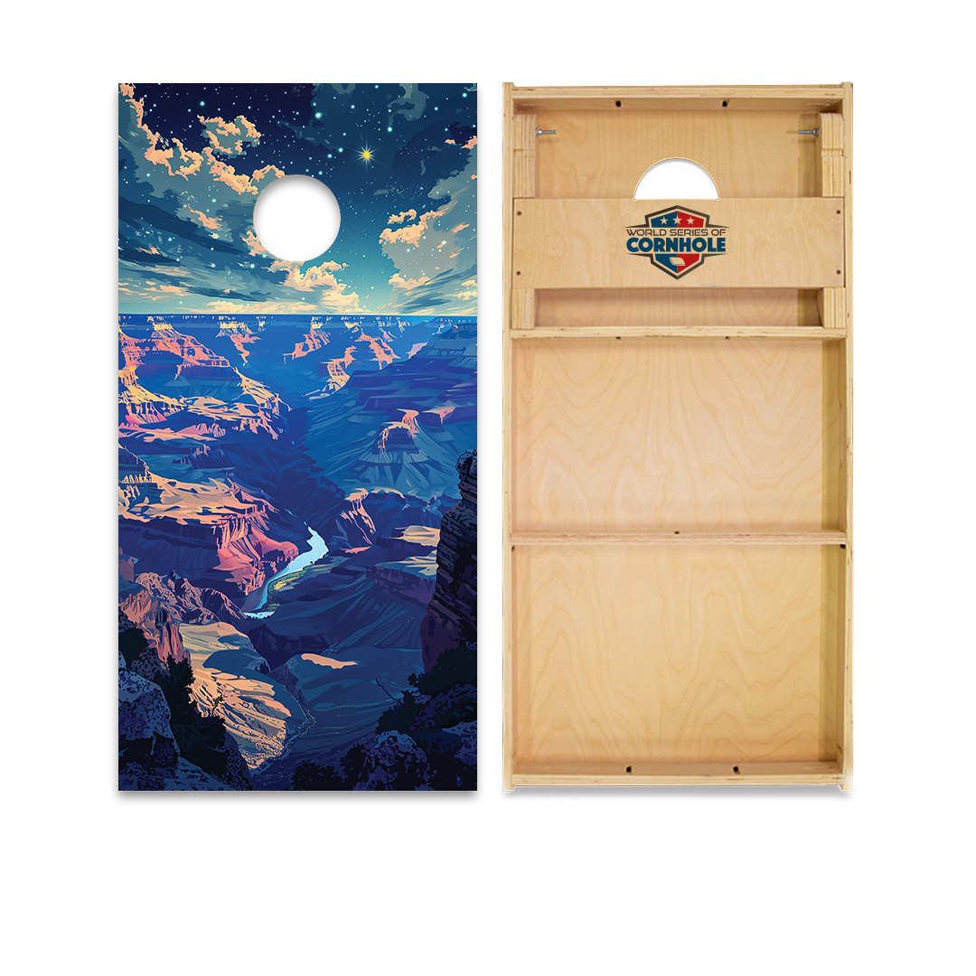 World Series of Cornhole Official 2' x 4' Professional Cornhole Board Runway 2402P - National Park - Grand Canyon