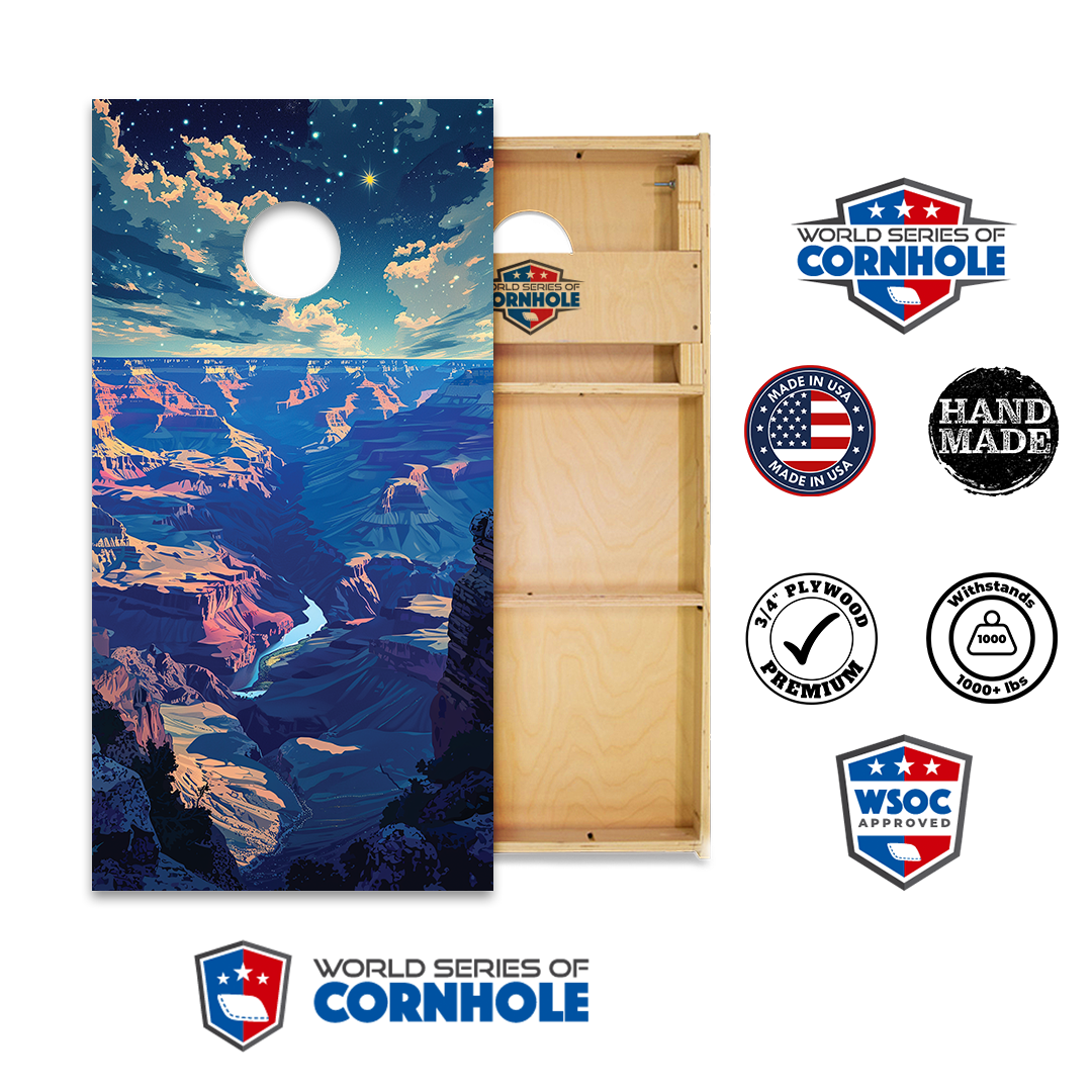 World Series of Cornhole Official 2' x 4' Professional Cornhole Board Runway 2402P - National Park - Grand Canyon